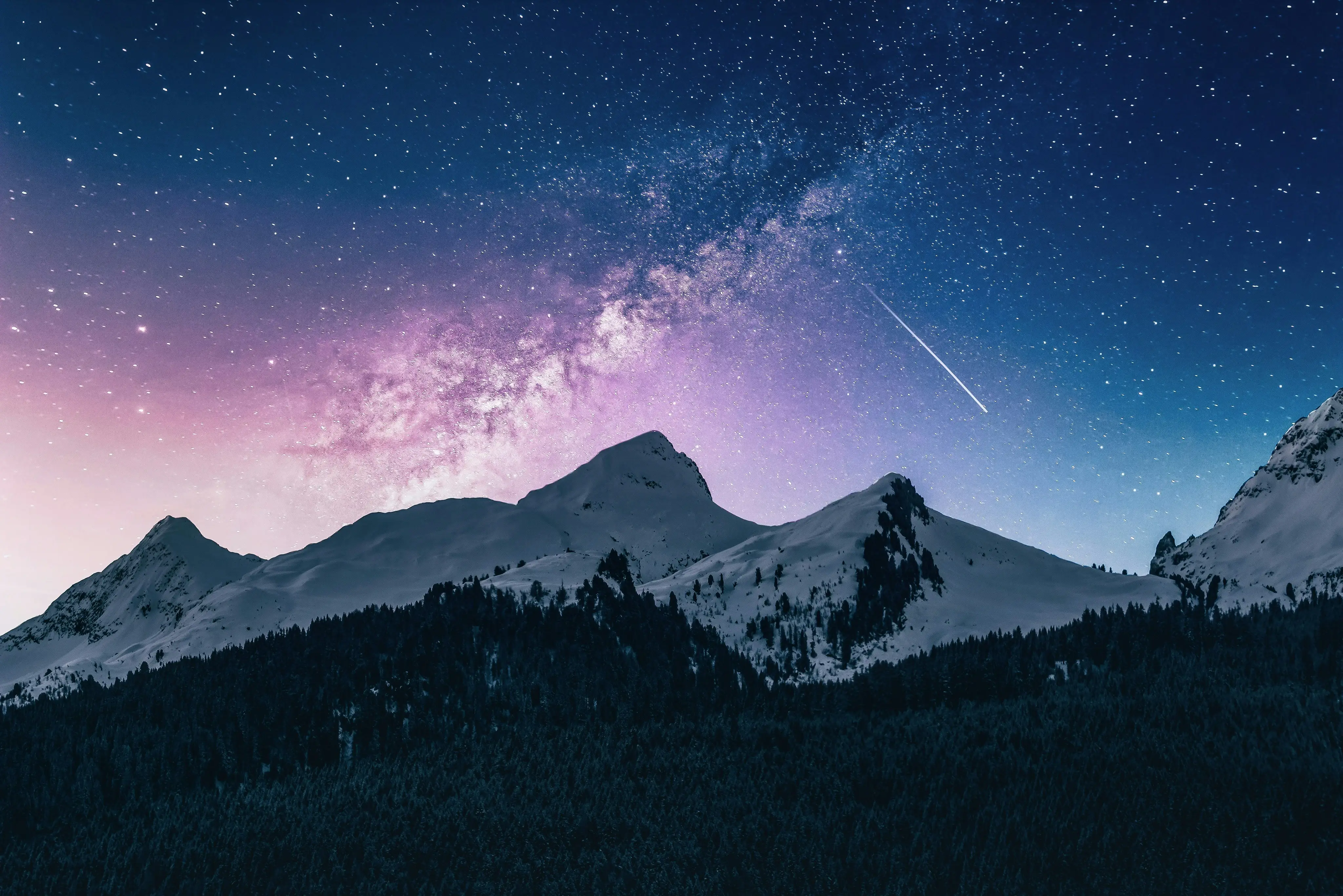 Mountain background with sky